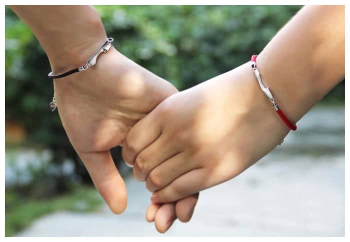 Matching Couple Heart Bracelets