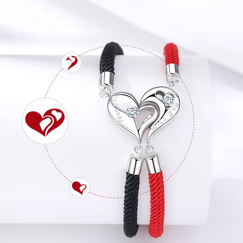 (image for) Matching Heart Bracelets Love Set for Couples