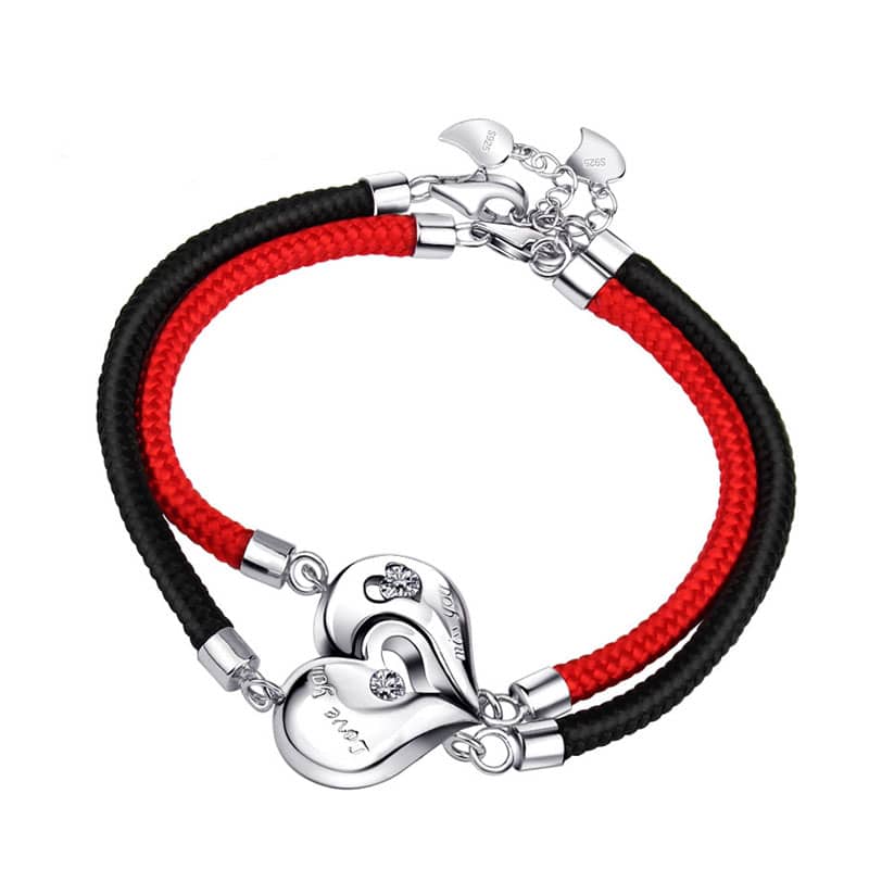 (image for) Matching Heart Bracelets Love Set for Couples