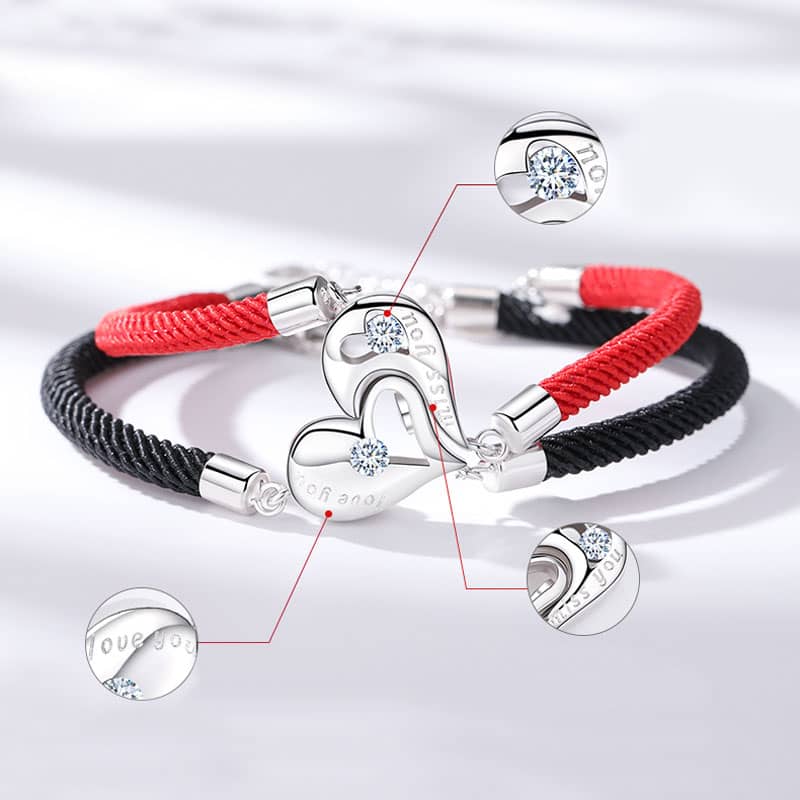 (image for) Matching Heart Bracelets Love Set for Couples