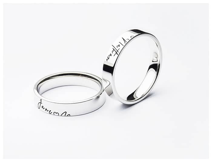 Matching Couple Name Rings