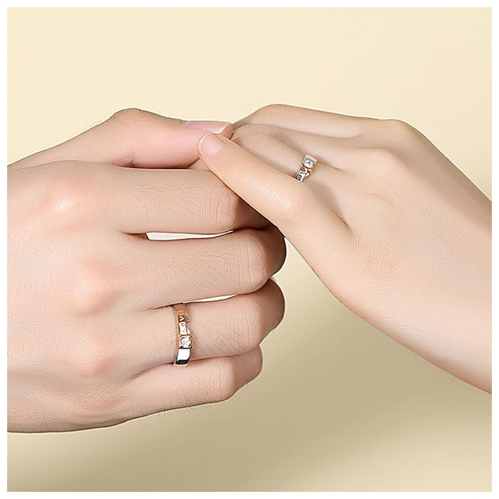 Matching Love Half Heart Promise Rings