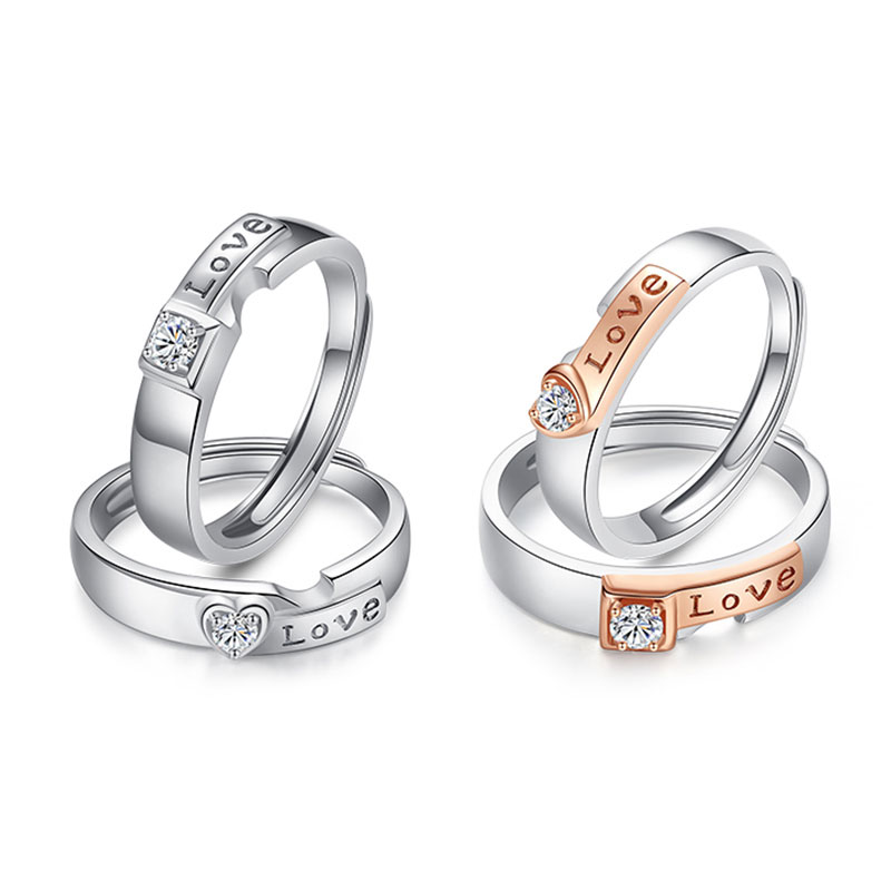 (image for) I Love You Matching Half Heart Promise Rings